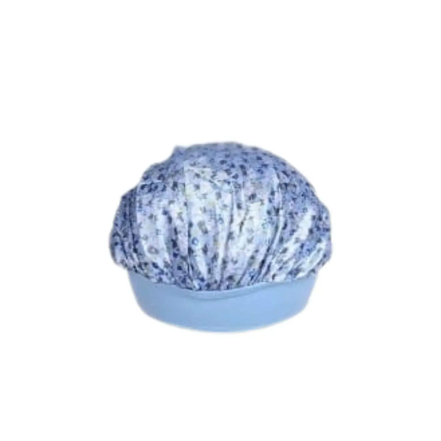 Gorro de Satin Floreado Con Pretina Ancha 4