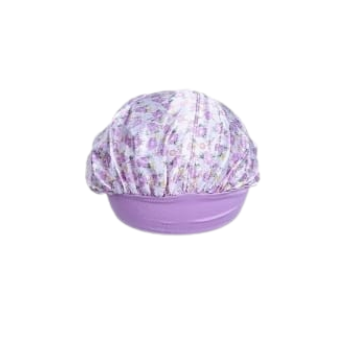 Gorro de Satin Floreado Con Pretina Ancha 6