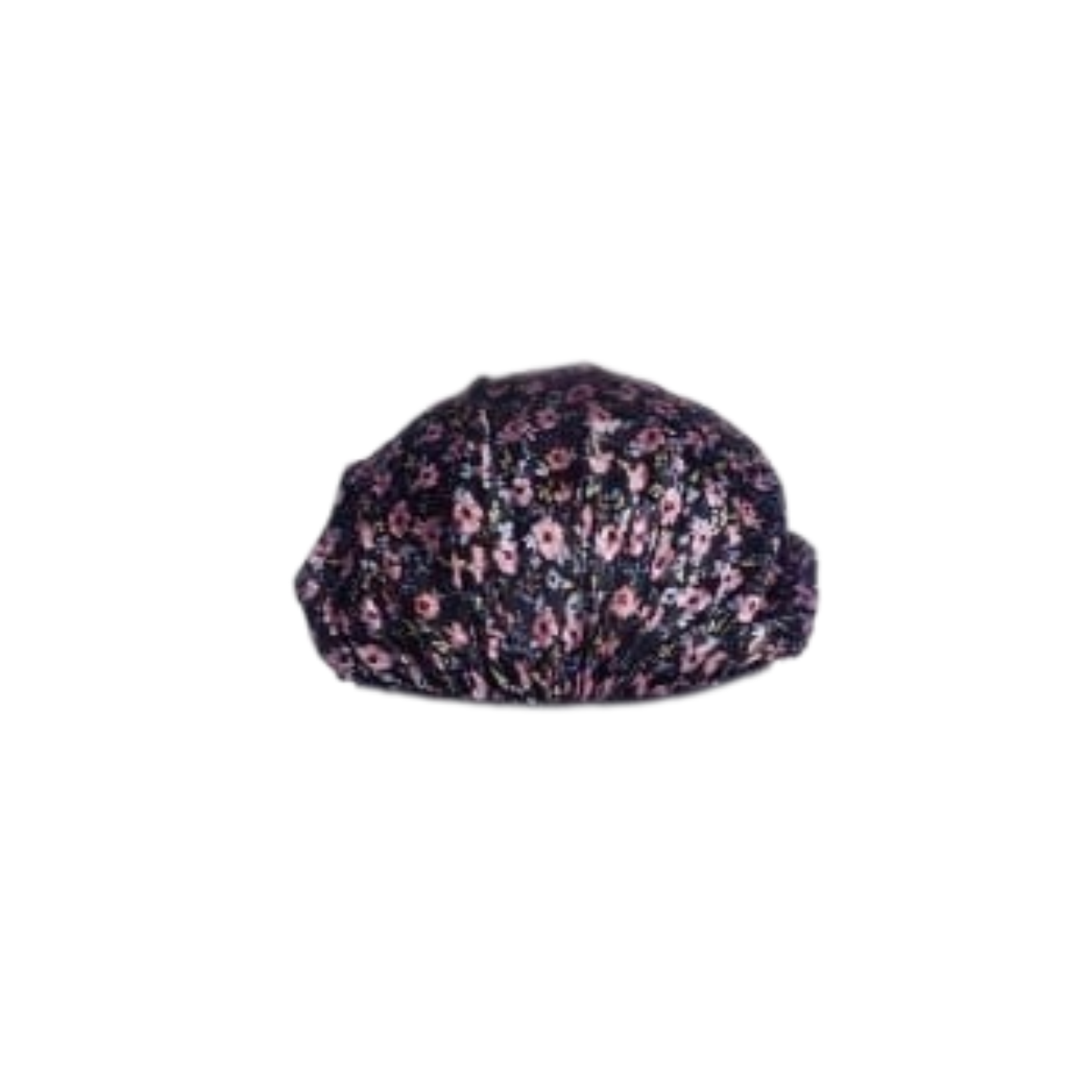 Gorro de Satin Floreado Con Pretina Ancha 8