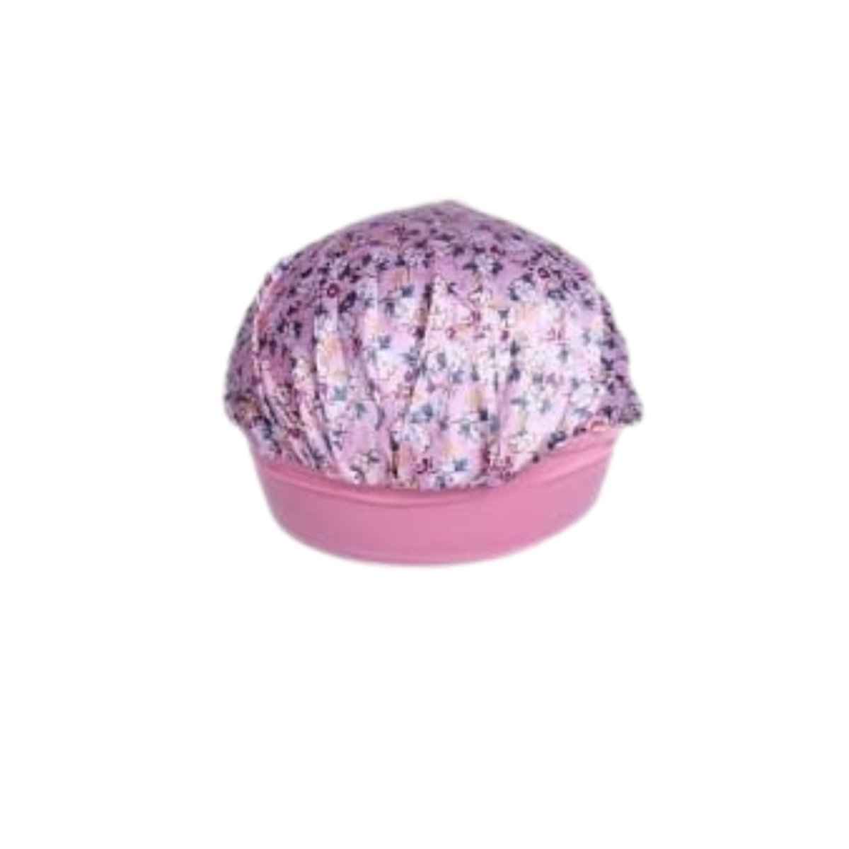 Gorro de Satin Floreado Con Pretina Ancha 9