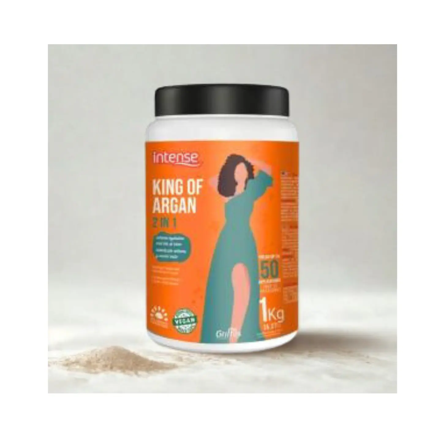 Máscara para el cabello 2 en 1  king of Argan 1k 2