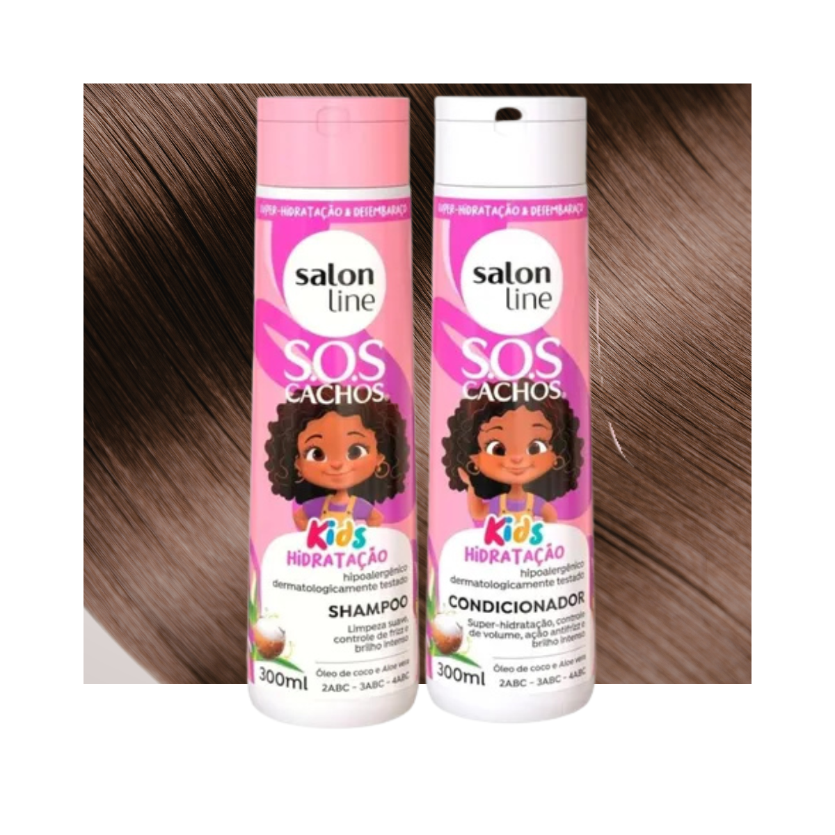 Kit de Shampo y acondicionador hidratante SOS Curls Kids 3