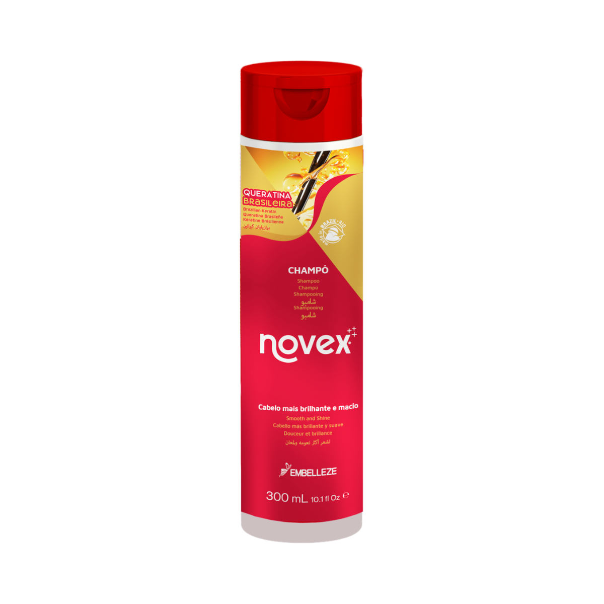Shampoo Novex Brazilian Keretin Para Cabellos Dañados 1