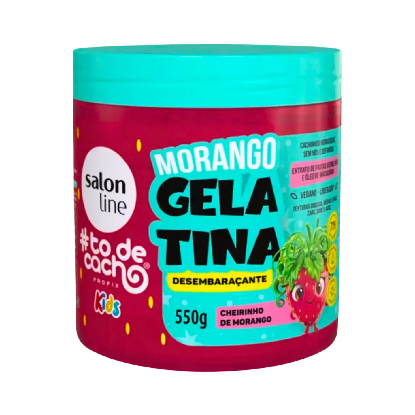 Gelatina Morango Desenredante to de Cacho 550grs 1