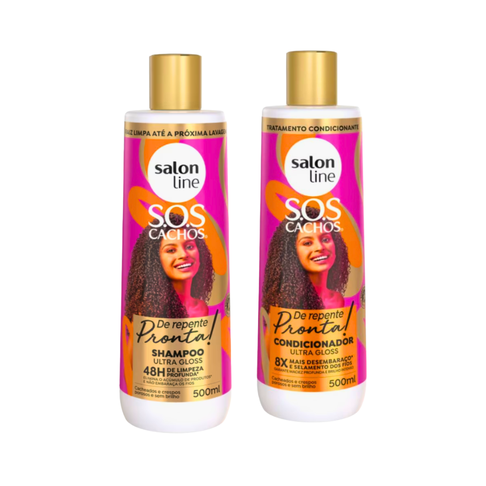 Kit Shampoo + Acondicionador SOS Cachos De Repente Pronta 1