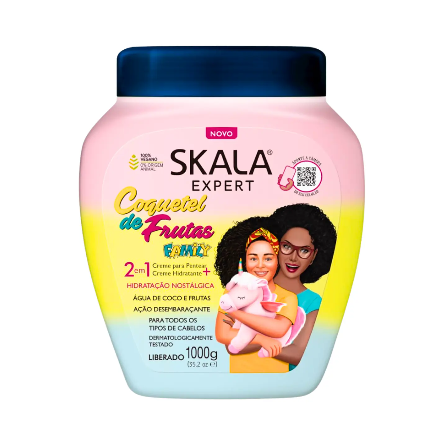 Máscara y crema de peinar skala 2 en 1 Coctel de Frutas 1kg  1