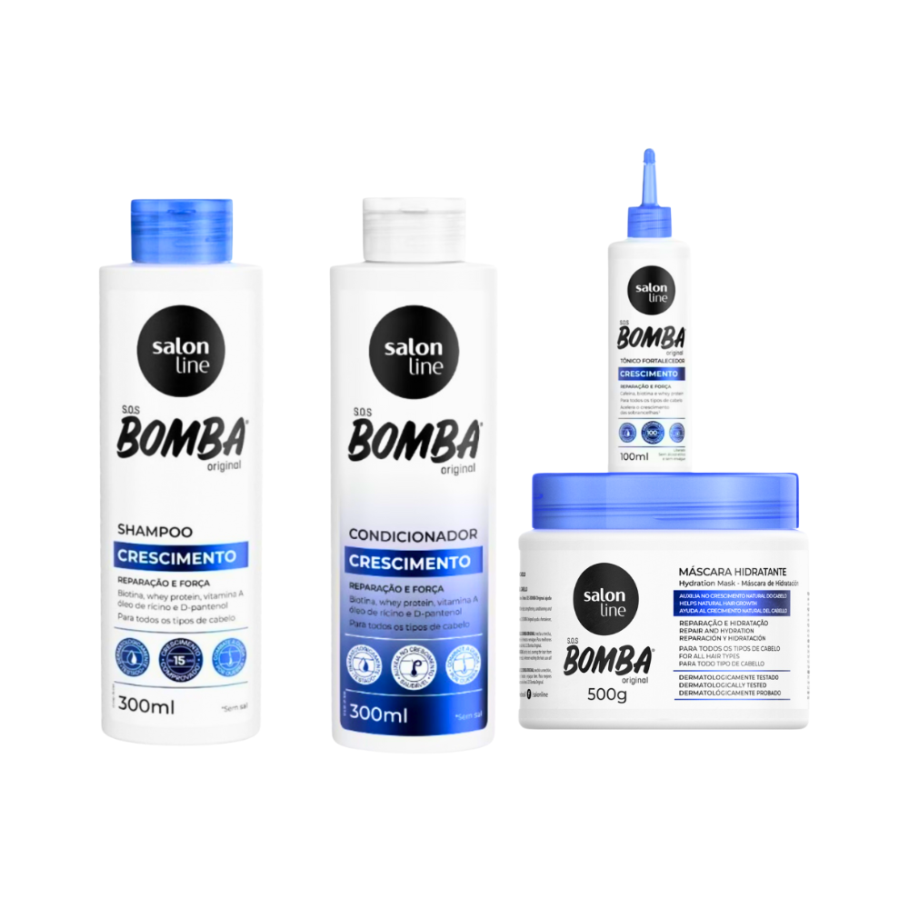 Kit para el crecimiento del Cabello original SOS Bomba  1