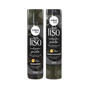 Pack Shampoo y Acondicionador Matizador Preto Meu Liso