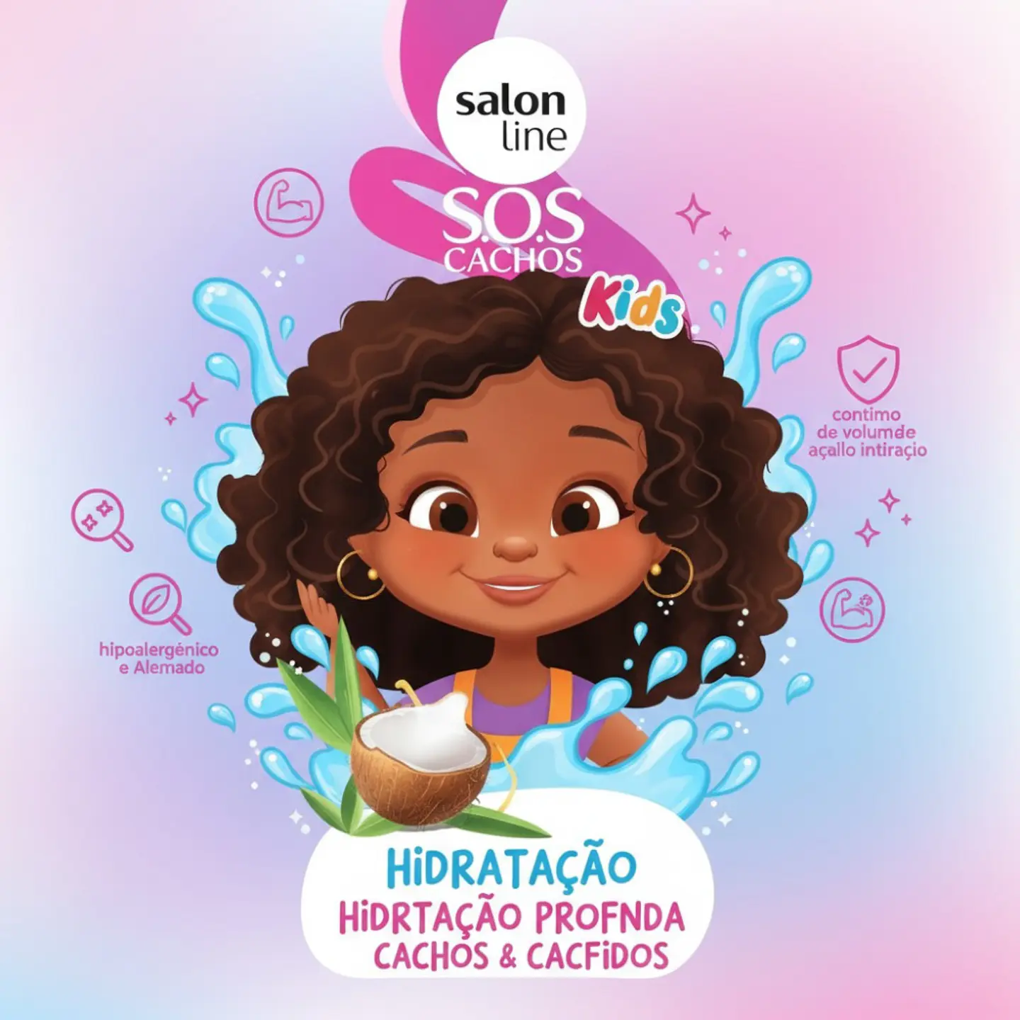 Acondicionador sos cachos kids hidratación profunda 300ml 3
