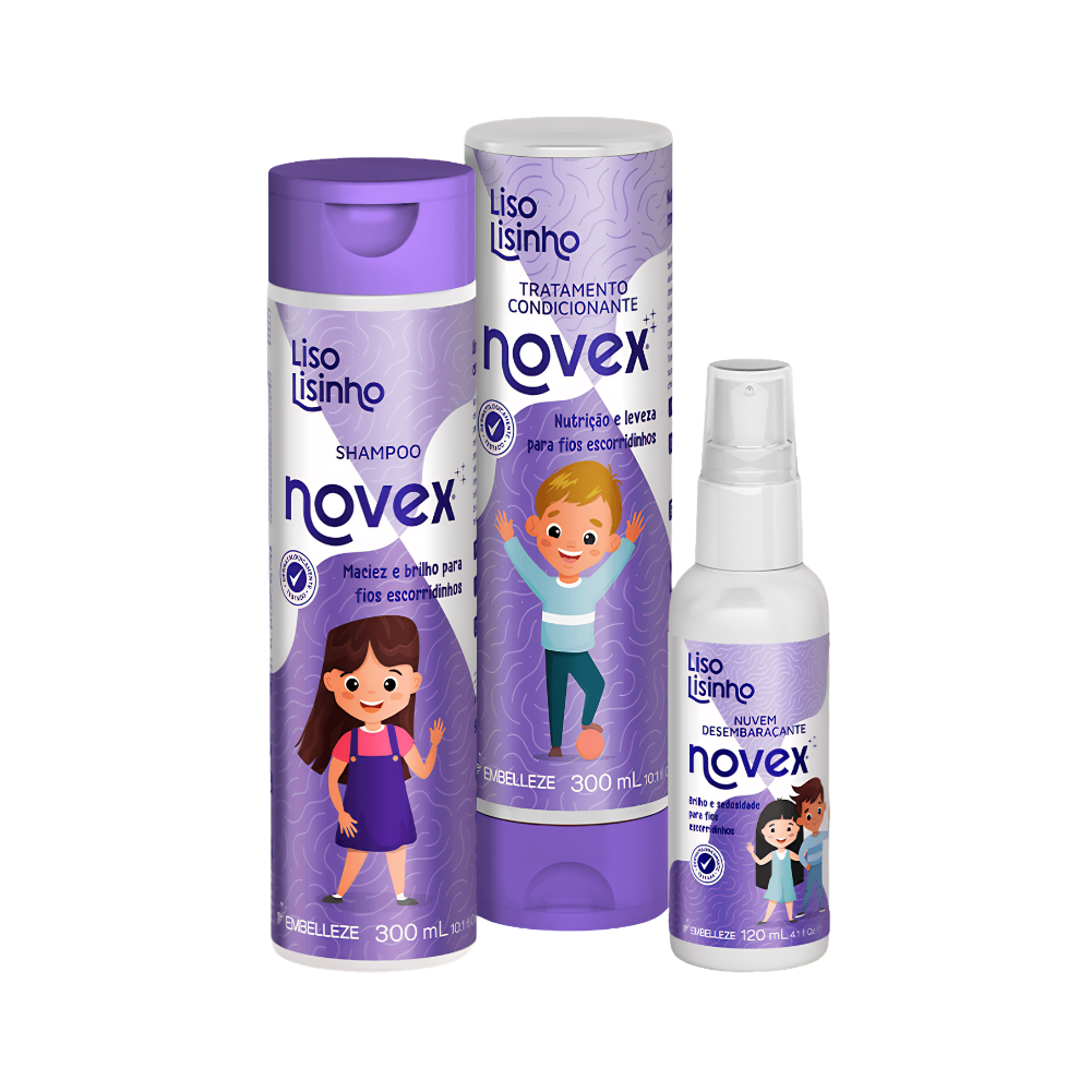 Kit Shampoo Acondicionador + Desendredante Liso Lisiho 