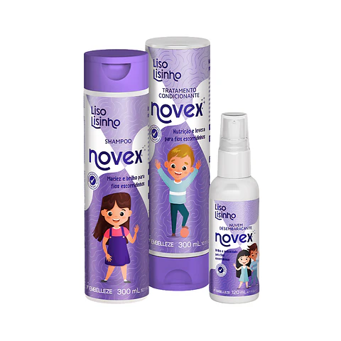 Kit Shampoo Acondicionador + Desendredante Liso Lisiho 