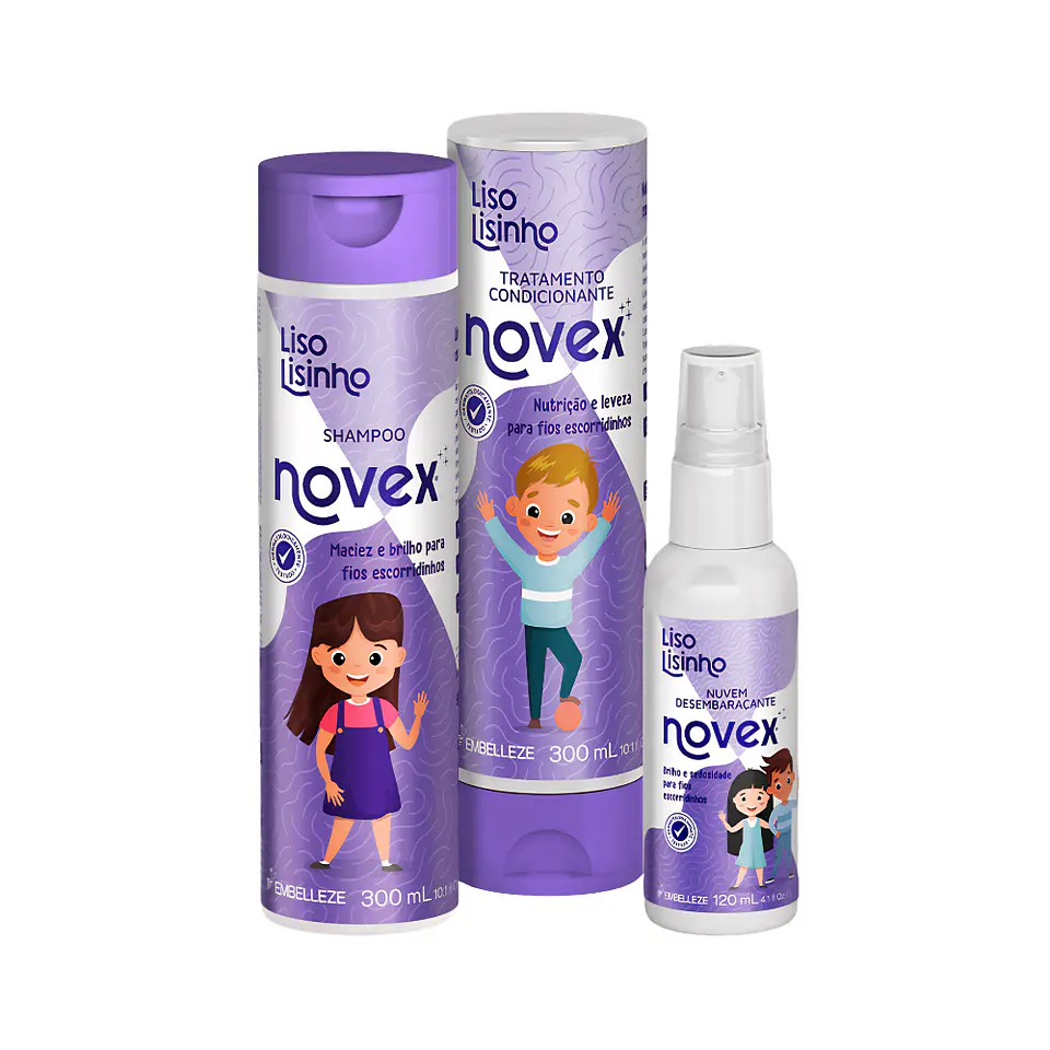 Kit Shampoo Acondicionador + Desendredante Liso Lisiho  1