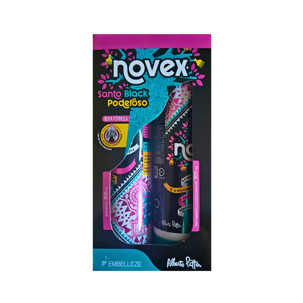 Pack Shampoo y Acondicionador Santo Black 300ml 1
