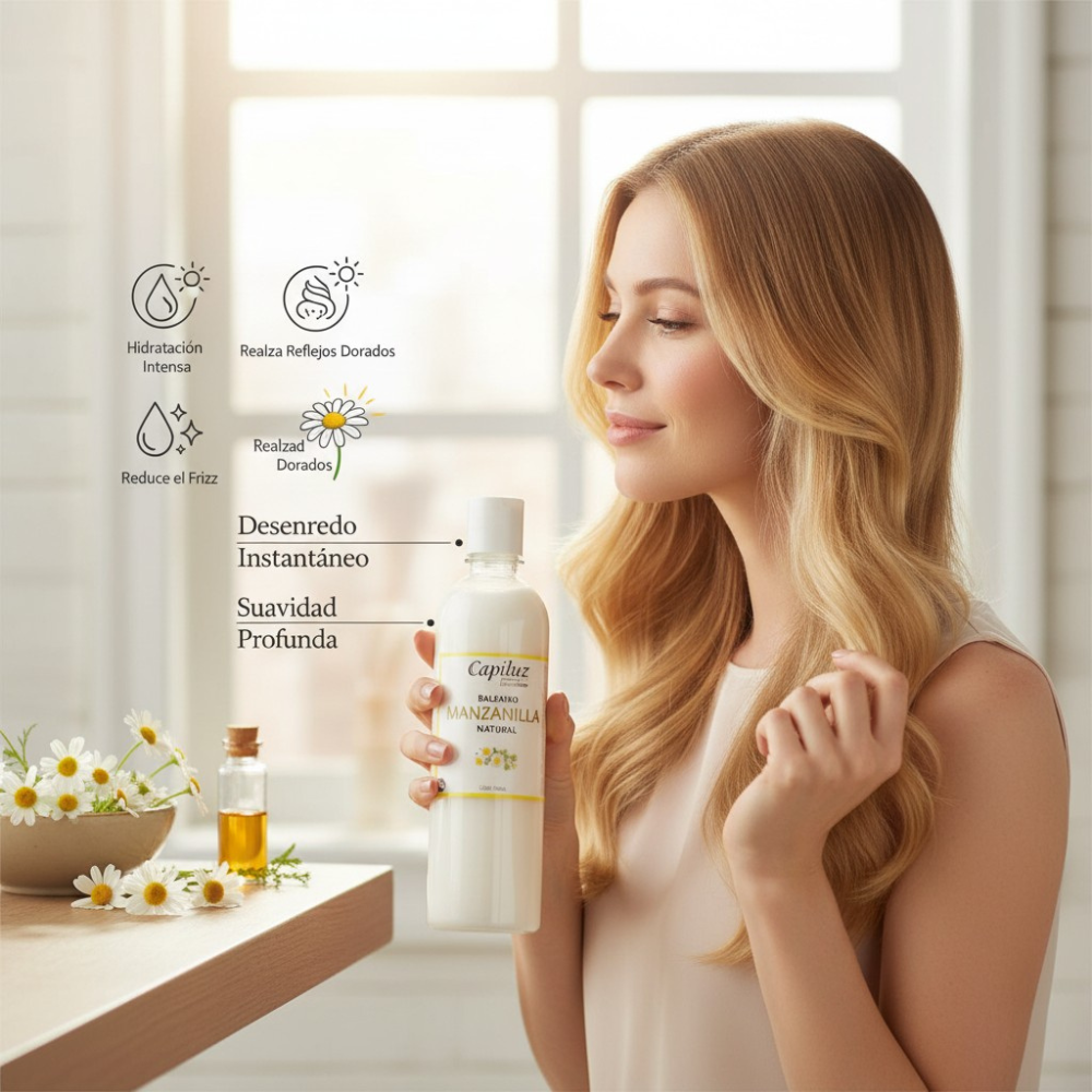 Acondicionador de manzanilla 500ml potenciar los reflejos dorados 2