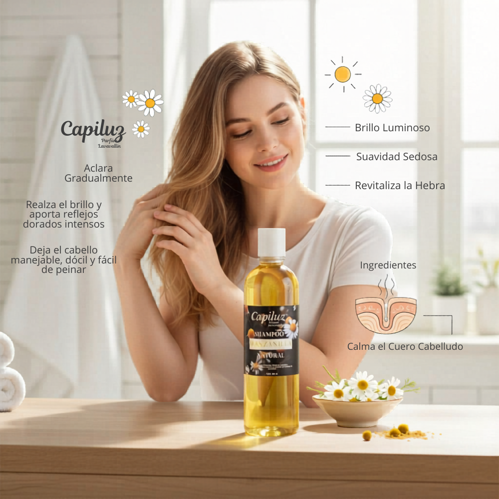 Shampoo de manzanilla 500ml aporta reflejos dorados 2