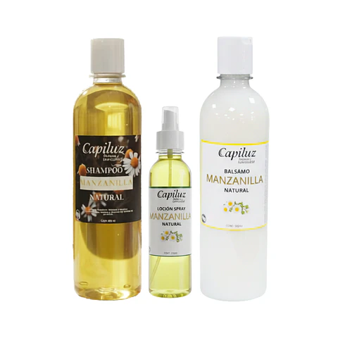 Tripack Shampoo + Acondicionador yTonico de Manzanilla.