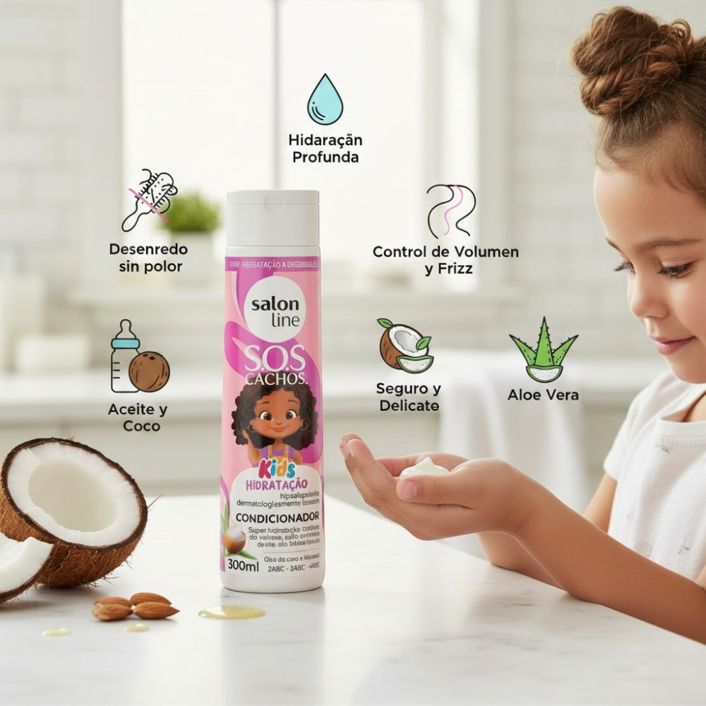 Shampoo sos cachos kids hidratación profunda 300ml 2