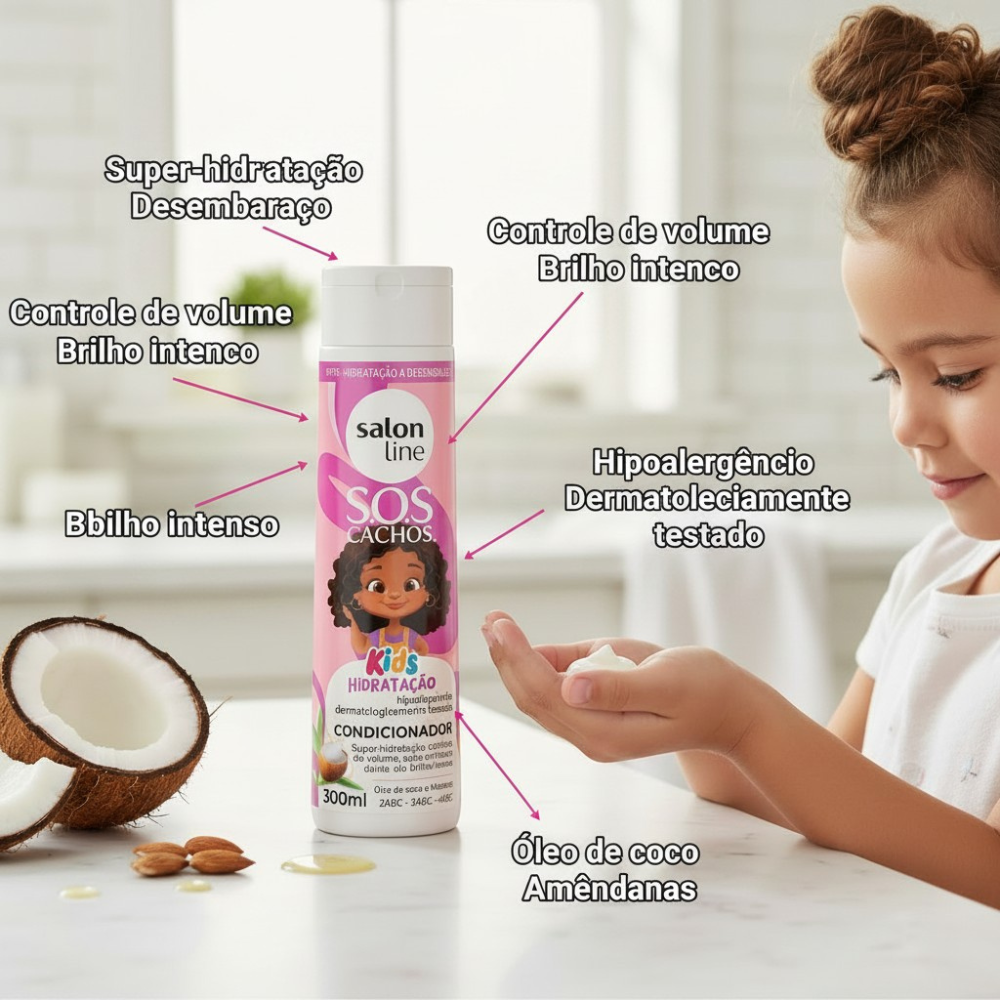 Shampoo sos cachos kids hidratación profunda 300ml 4