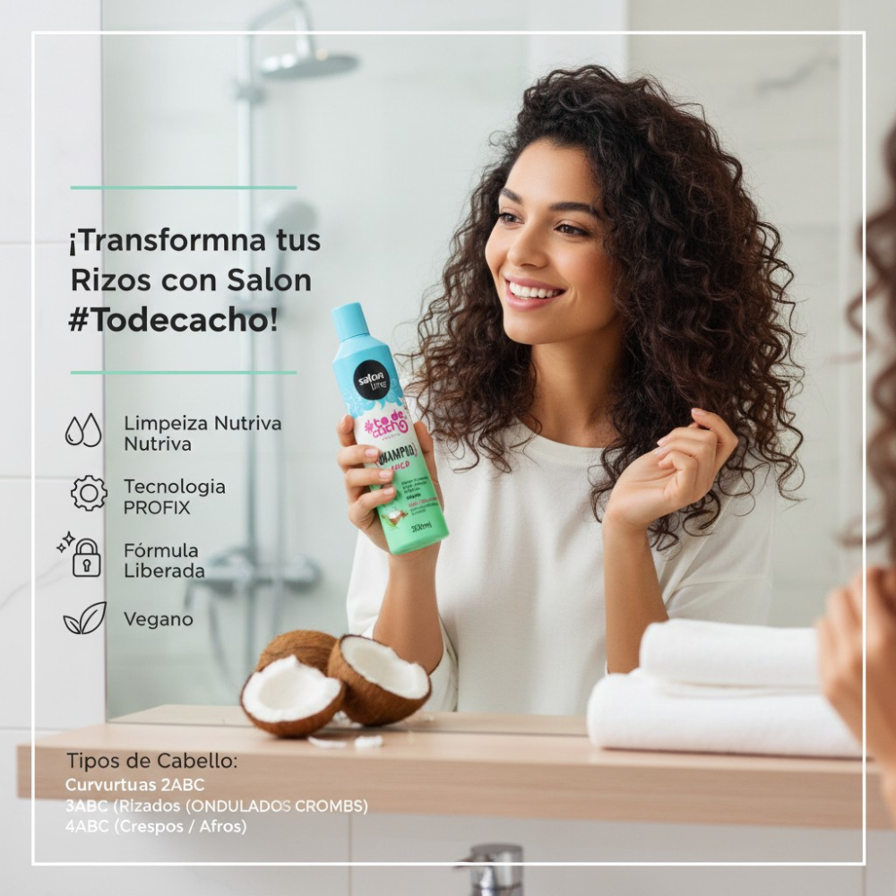 Shampoo Coco To De Cacho: Nutrición y Limpieza Radiante 300 Ml 2