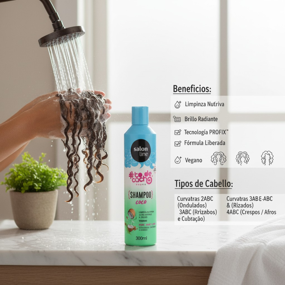Shampoo Coco To De Cacho: Nutrición y Limpieza Radiante 300 Ml 3