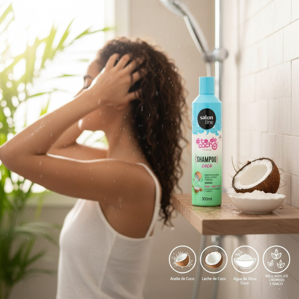 Shampoo Coco To De Cacho: Nutrición y Limpieza Radiante 300 Ml 4