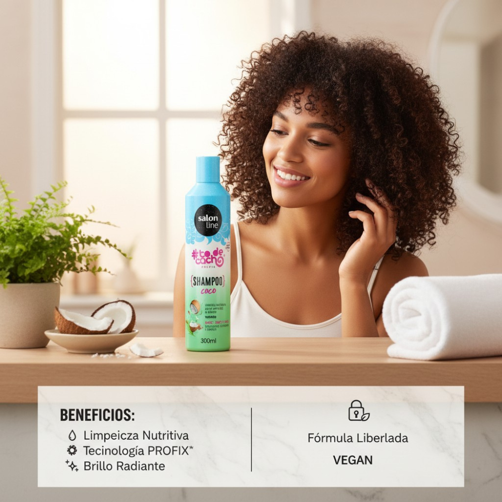 Shampoo Coco To De Cacho: Nutrición y Limpieza Radiante 300 Ml 5