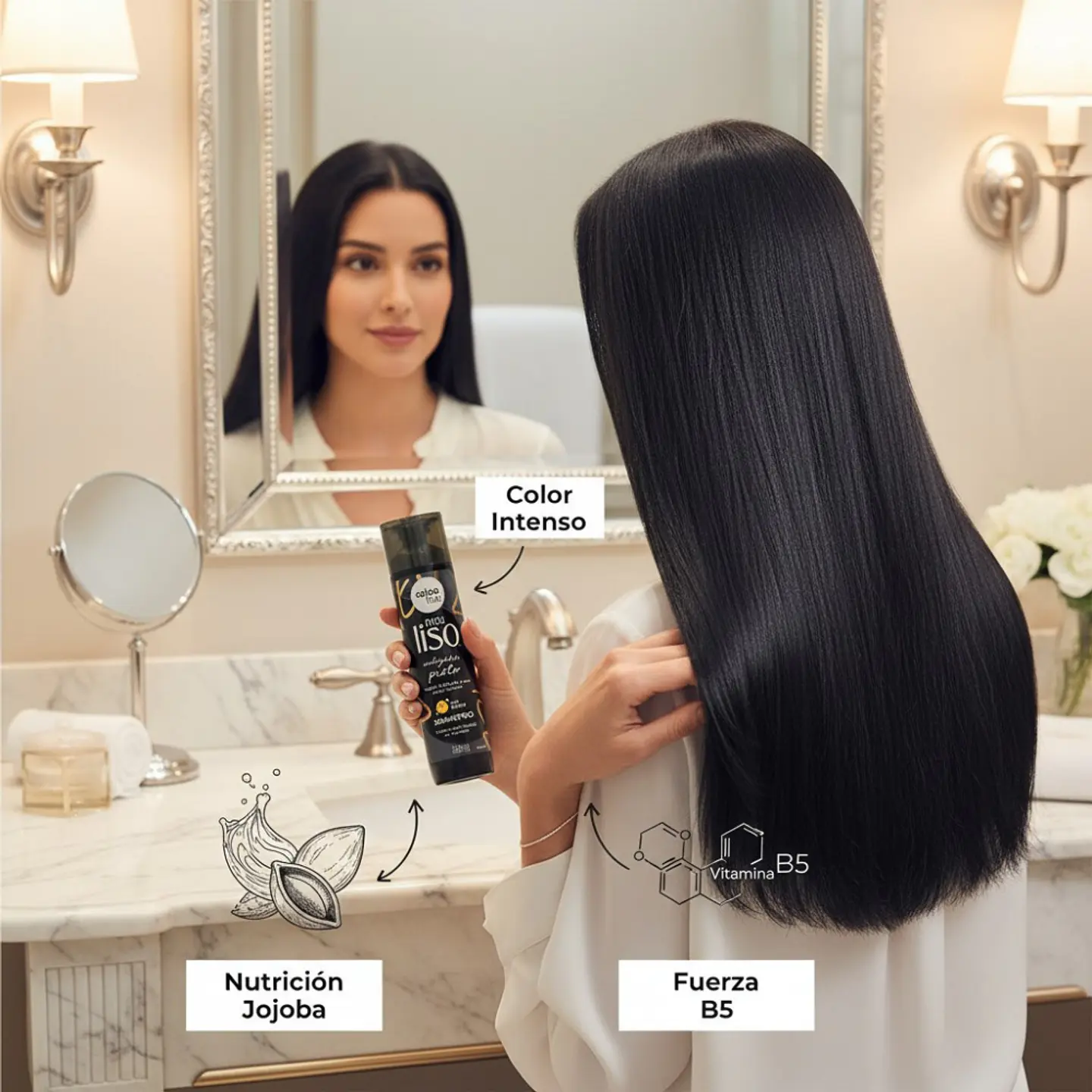 Shampoo Meu Liso Matizador Preto Limpieza e Intensidad de Color 4