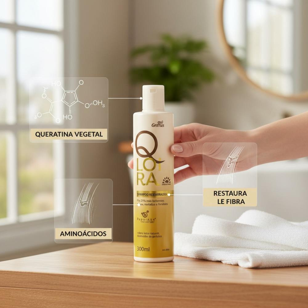 shampoo QLoira Restauracion Total Brillo y Proteccion Capilar 5