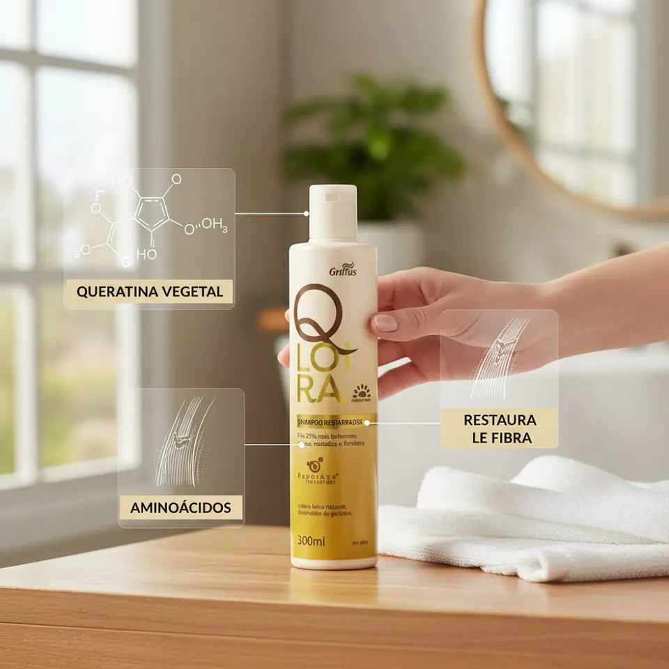 shampoo QLoira Restauracion Total Brillo y Proteccion Capilar 5