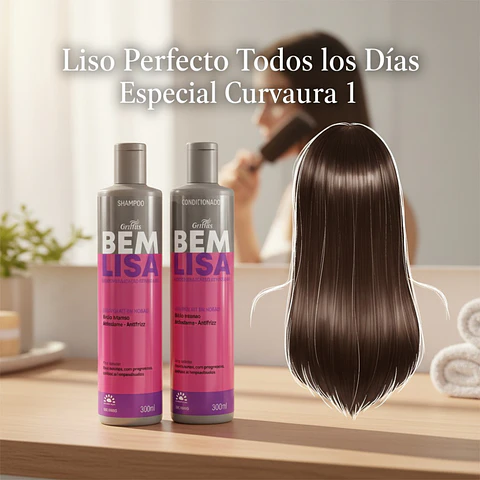 Dúo Mantenimiento Diario Shampoo y Acondicionador Griffus Bem Lisa