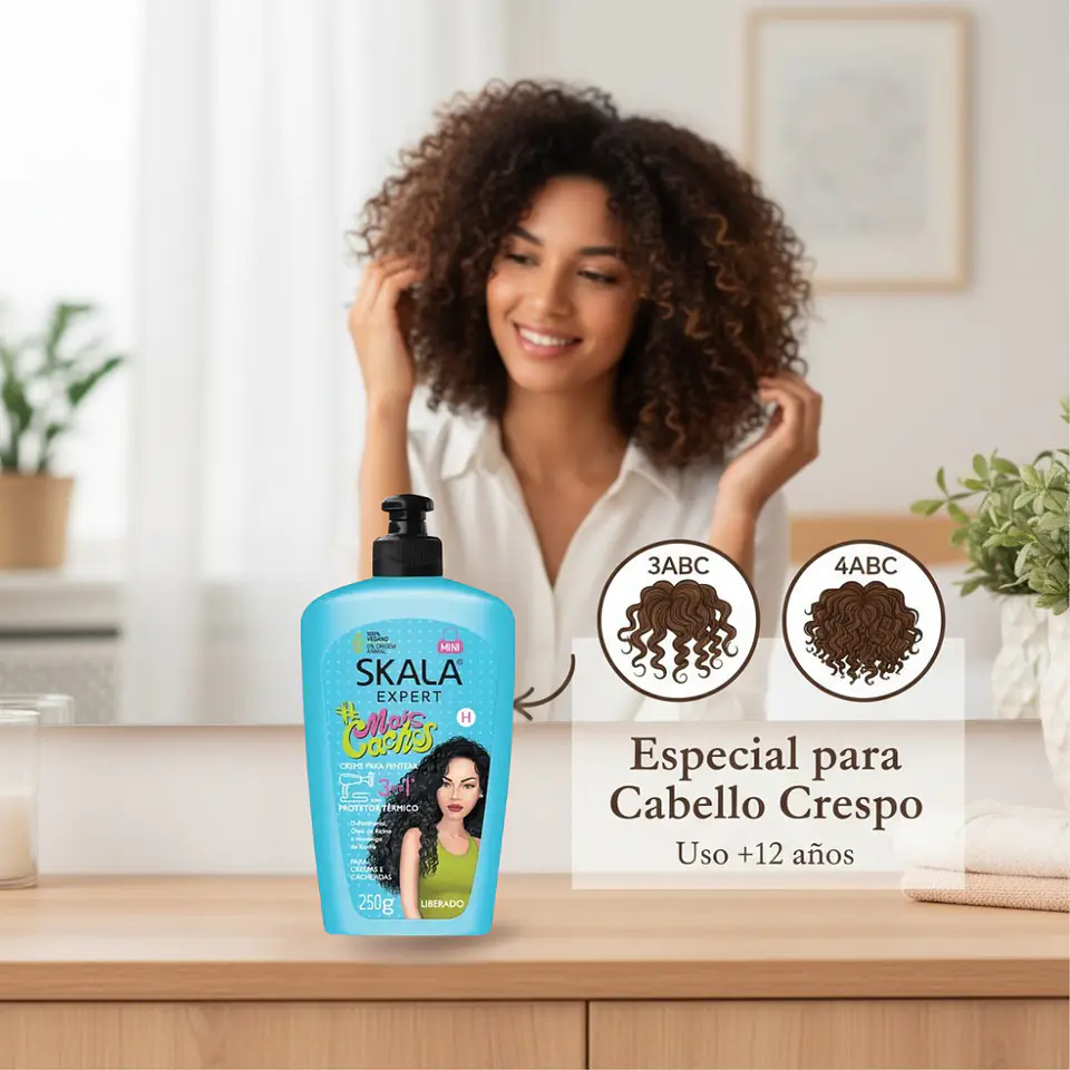 Crema de Peinar Skala Expert Mais Cachos 3-en-1 (250g) 4