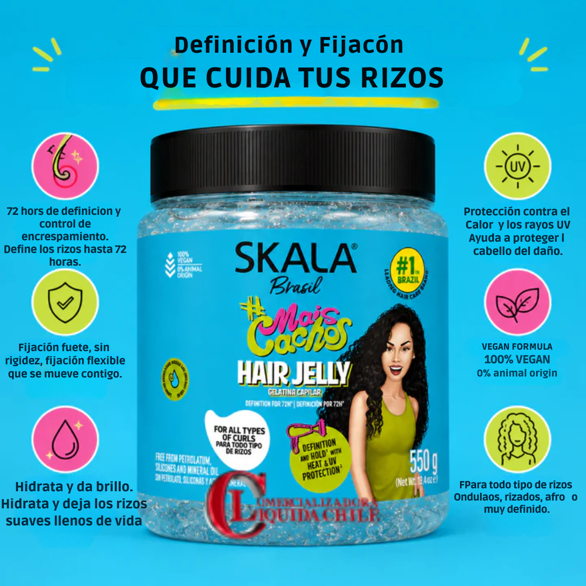 Gelatina Skala Mais Cachos 550grs 3