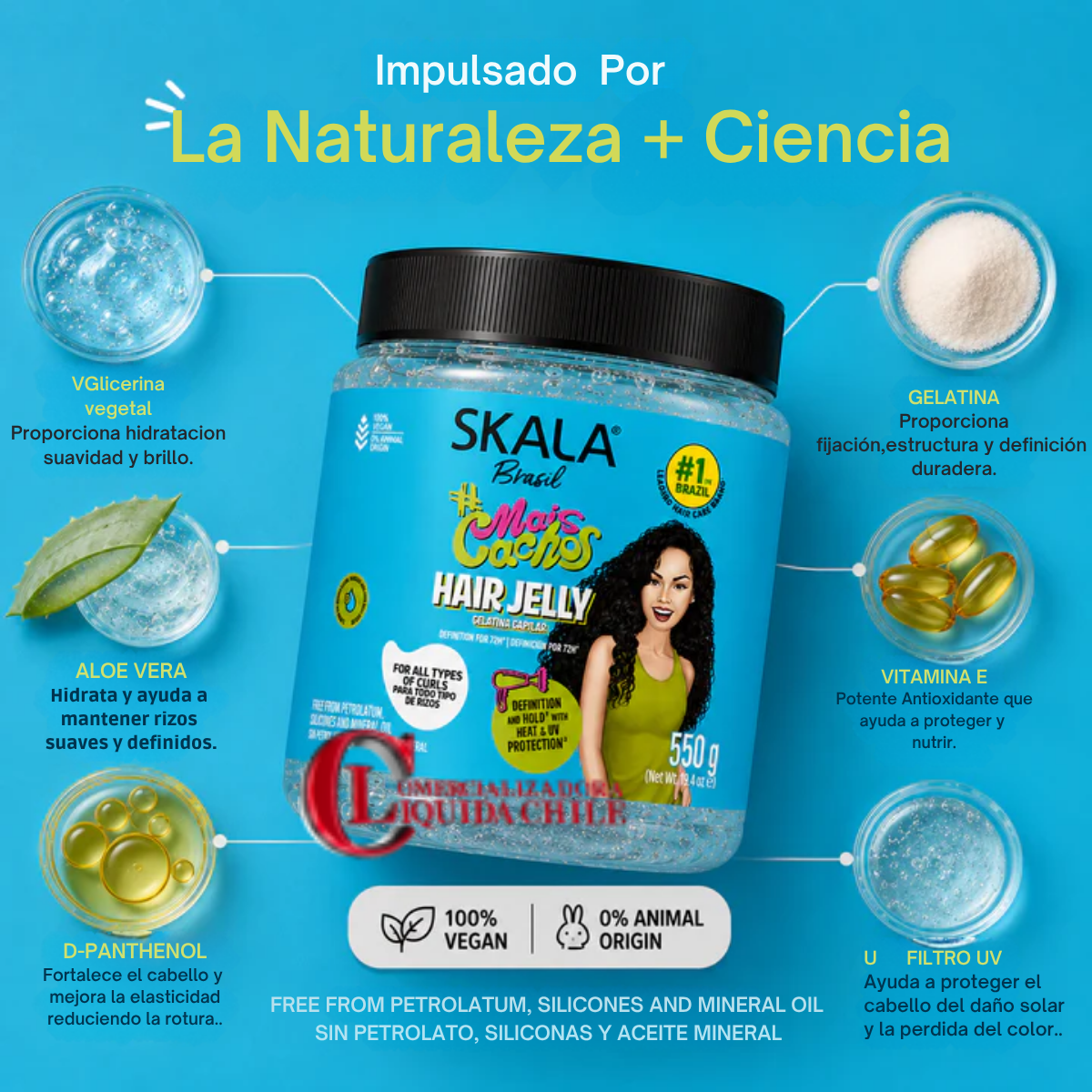 Gelatina Skala Mais Cachos 550grs 4