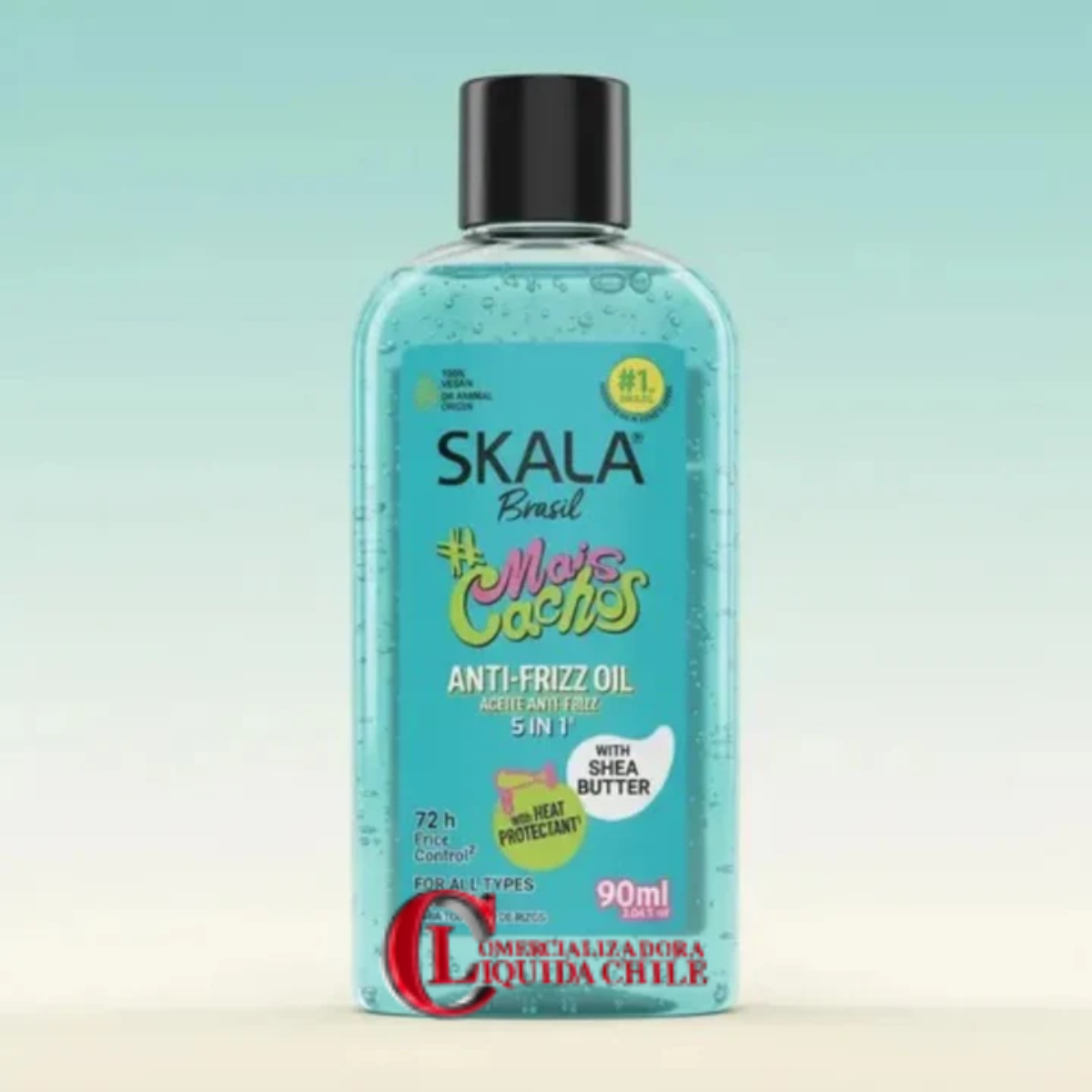 Aceite capilar 5 en 1 antifrizz Skala Mais Cachos, 72 horas, con protector térmico. 2