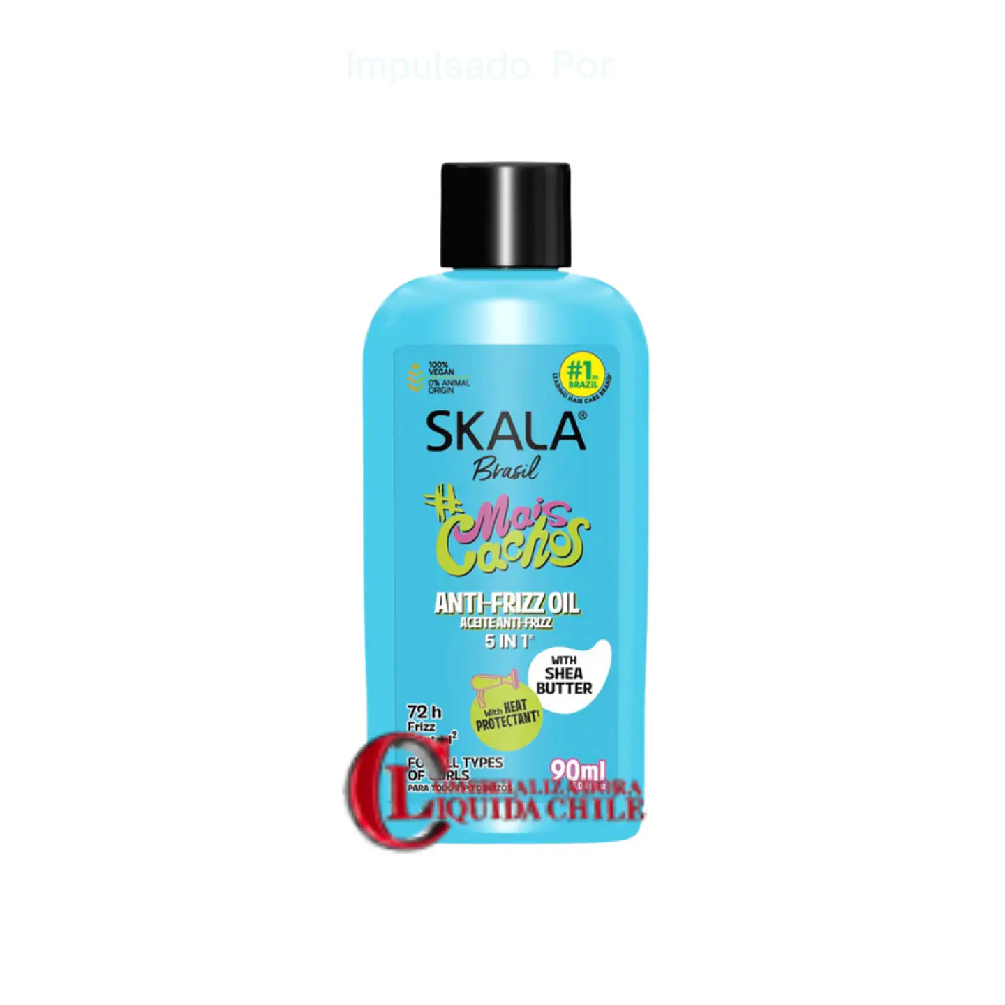 Aceite capilar 5 en 1 antifrizz Skala Mais Cachos, 72 horas, con protector térmico. 1