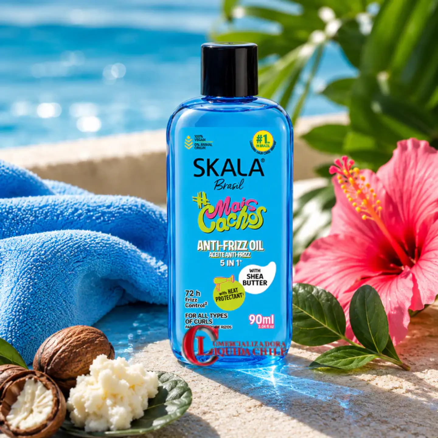 Aceite capilar 5 en 1 antifrizz Skala Mais Cachos, 72 horas, con protector térmico. 6