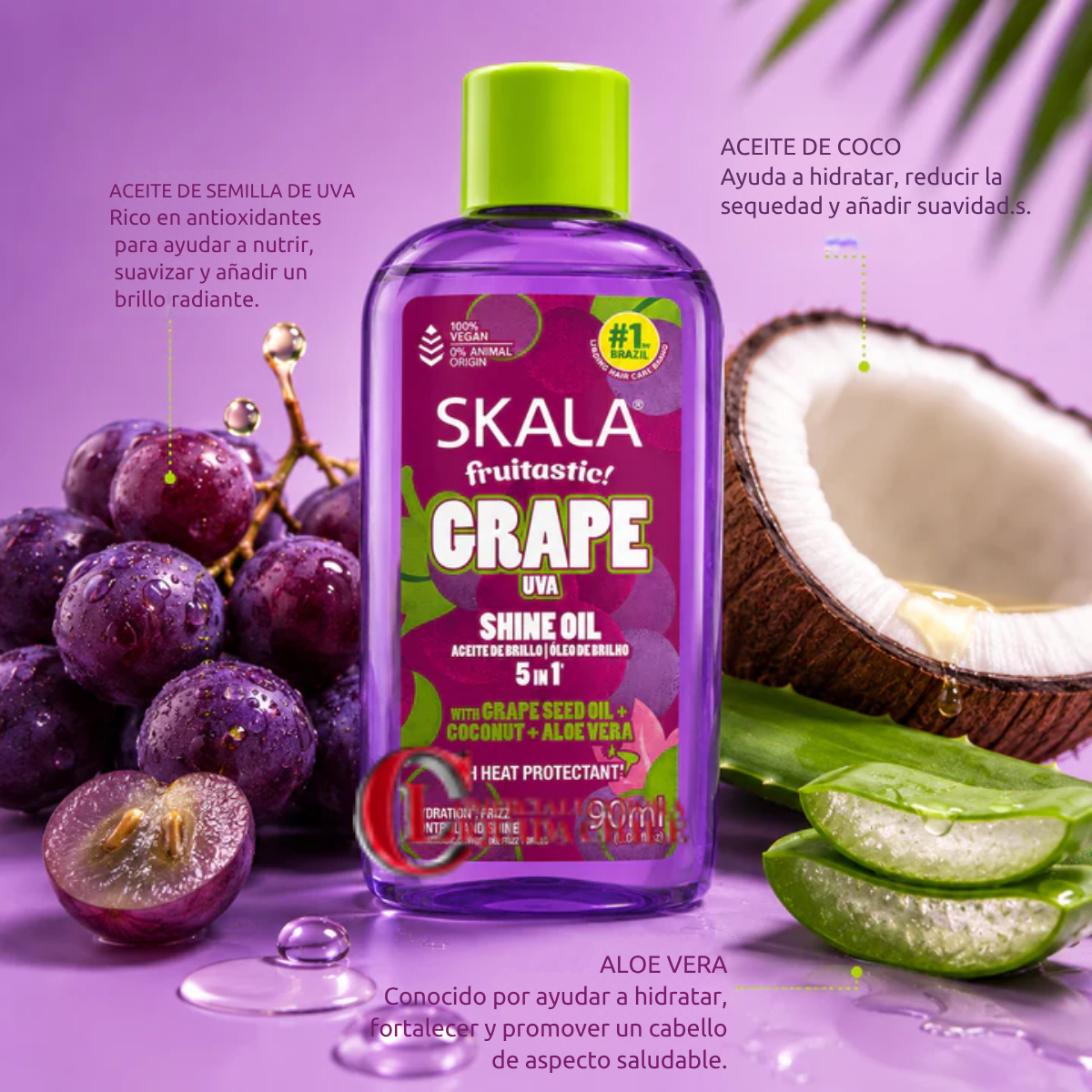Aceite capilar Skala Uva Brillo Intenso. 6