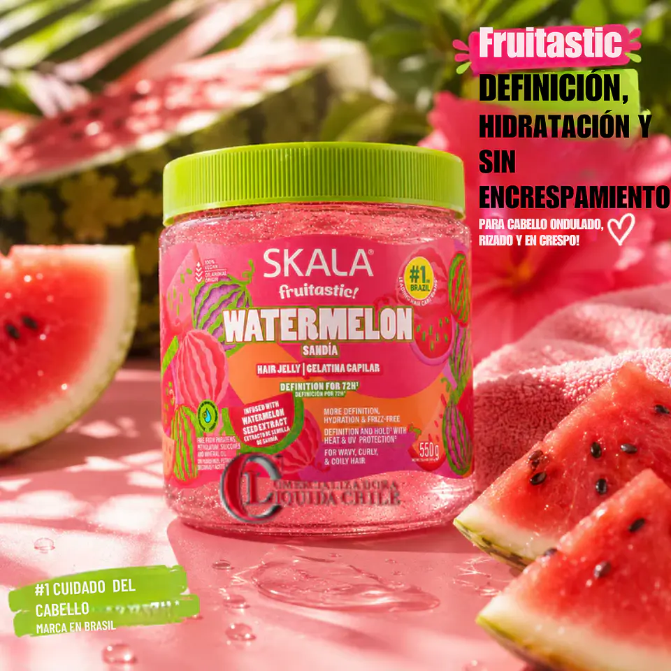 Gel fijador para el cabello Skala sabor sandía, definición 72 horas 7