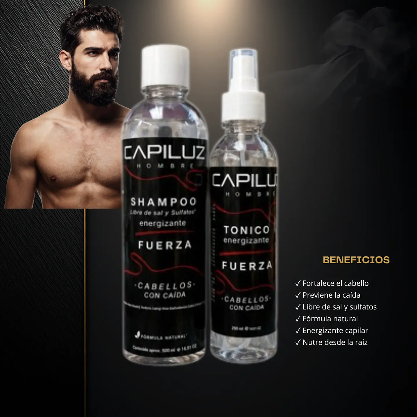 Pack Cuidado Capilar  Anticaida Para Hombres. 2