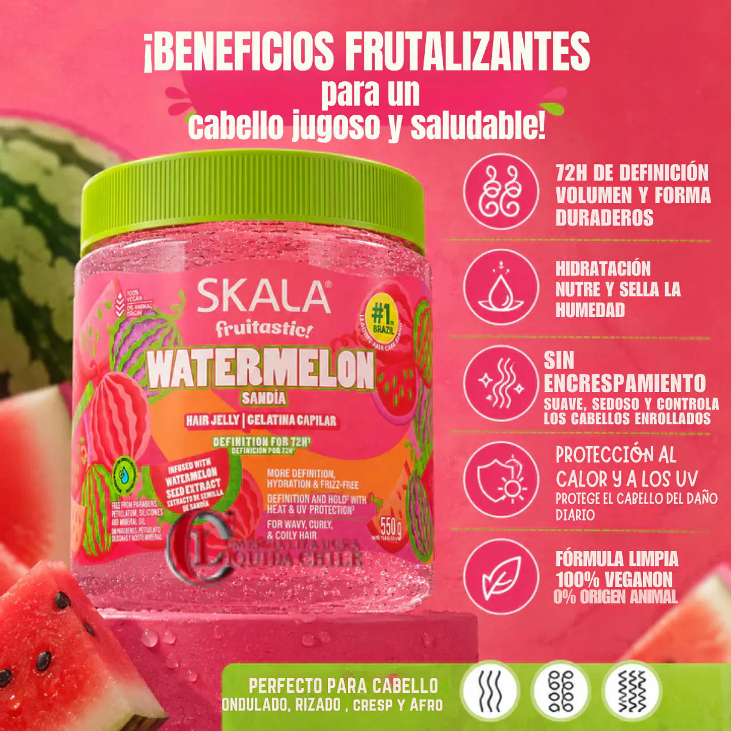 Pack Crema de Peinar, Gel y Aceite Capilar Nutricion Sandia skala 5