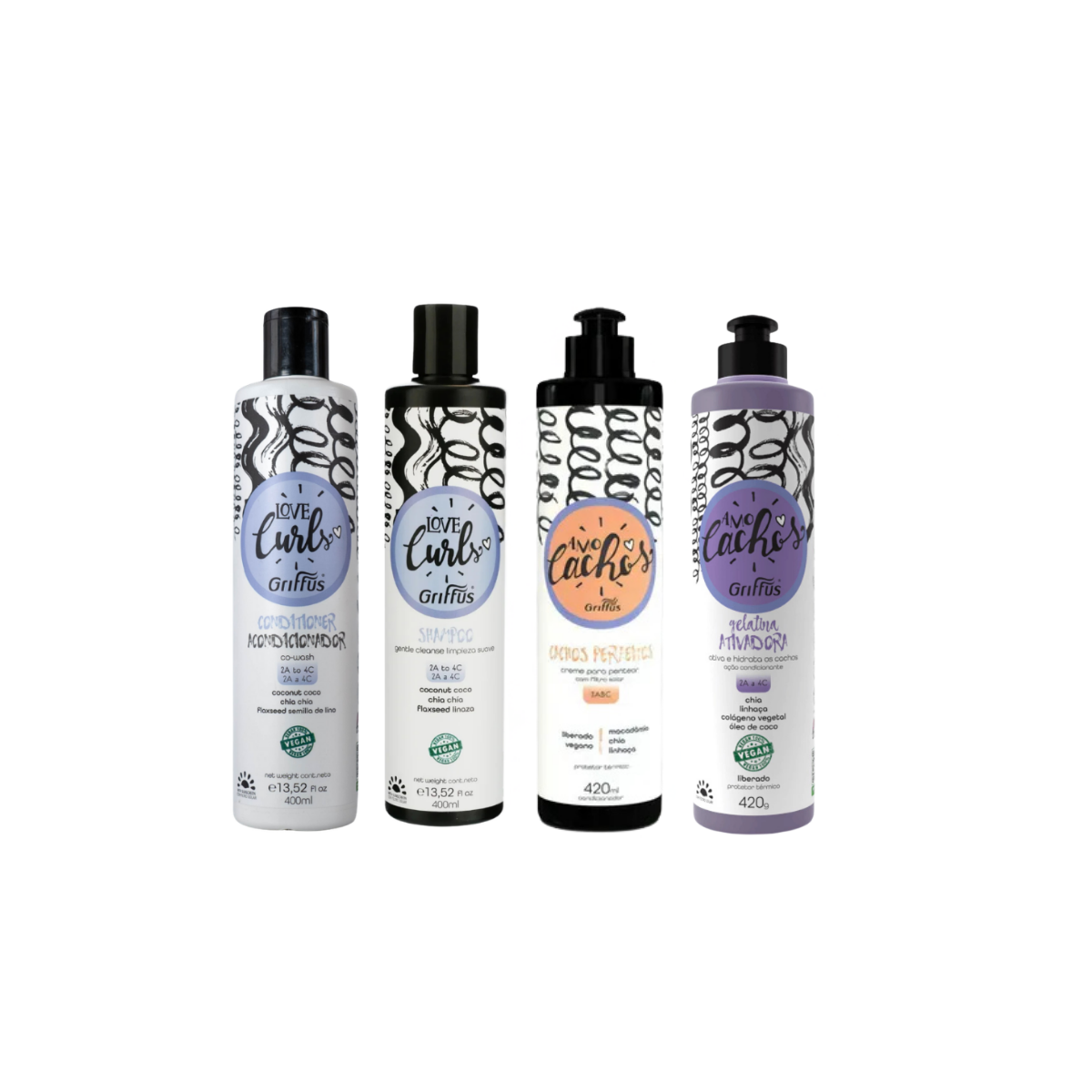 Pack Shampoo, Acondicionador,Crema de Peinar y Gelatina Activadora Rizos Perfectos
