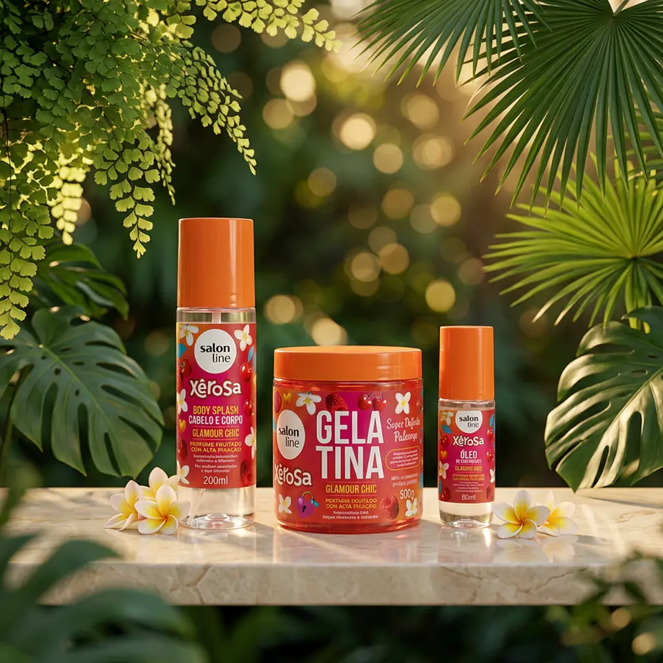 Pack Gelatina Oleo Capilar y Body splash para cabello y cuerpo Glamour Chic 2