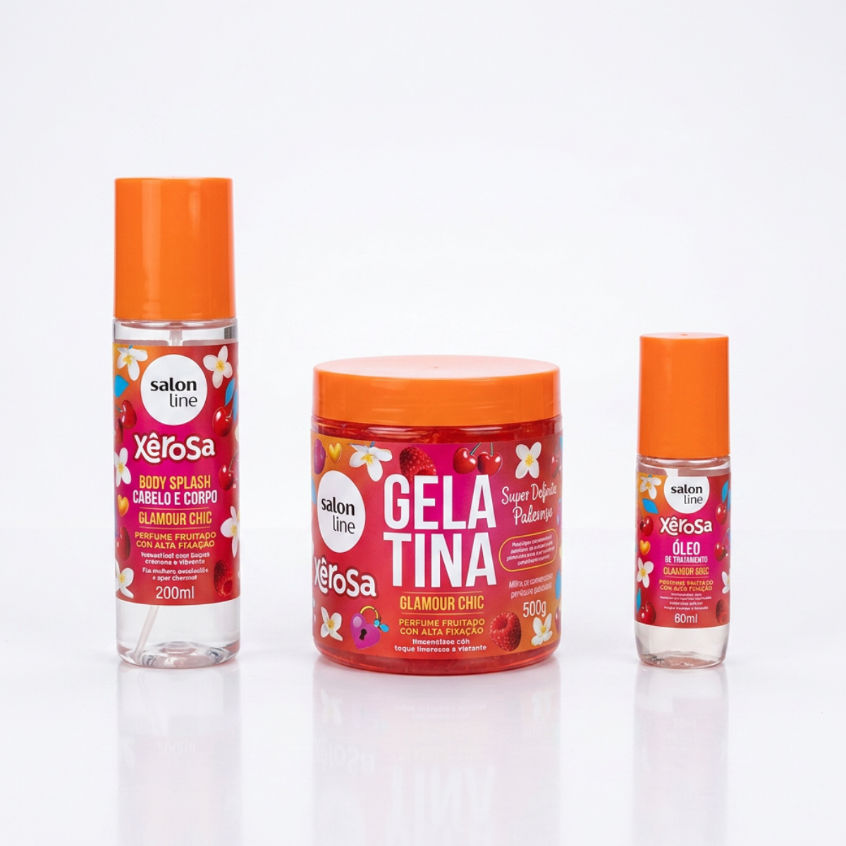Pack Gelatina Oleo Capilar y Body splash para cabello y cuerpo Glamour Chic