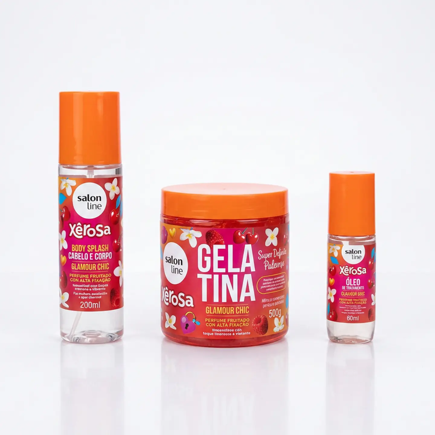 Pack Gelatina Oleo Capilar y Body splash para cabello y cuerpo Glamour Chic 1