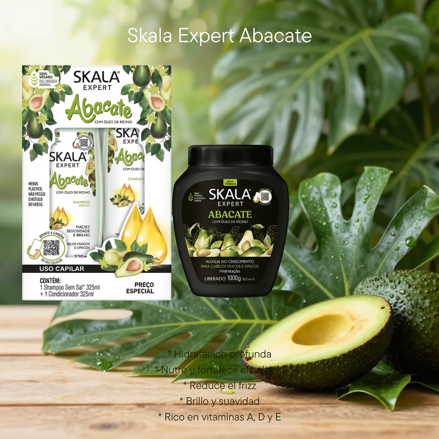 Pack Shampoo + Acondicionador y Mascarilla Capilar Abacate 2