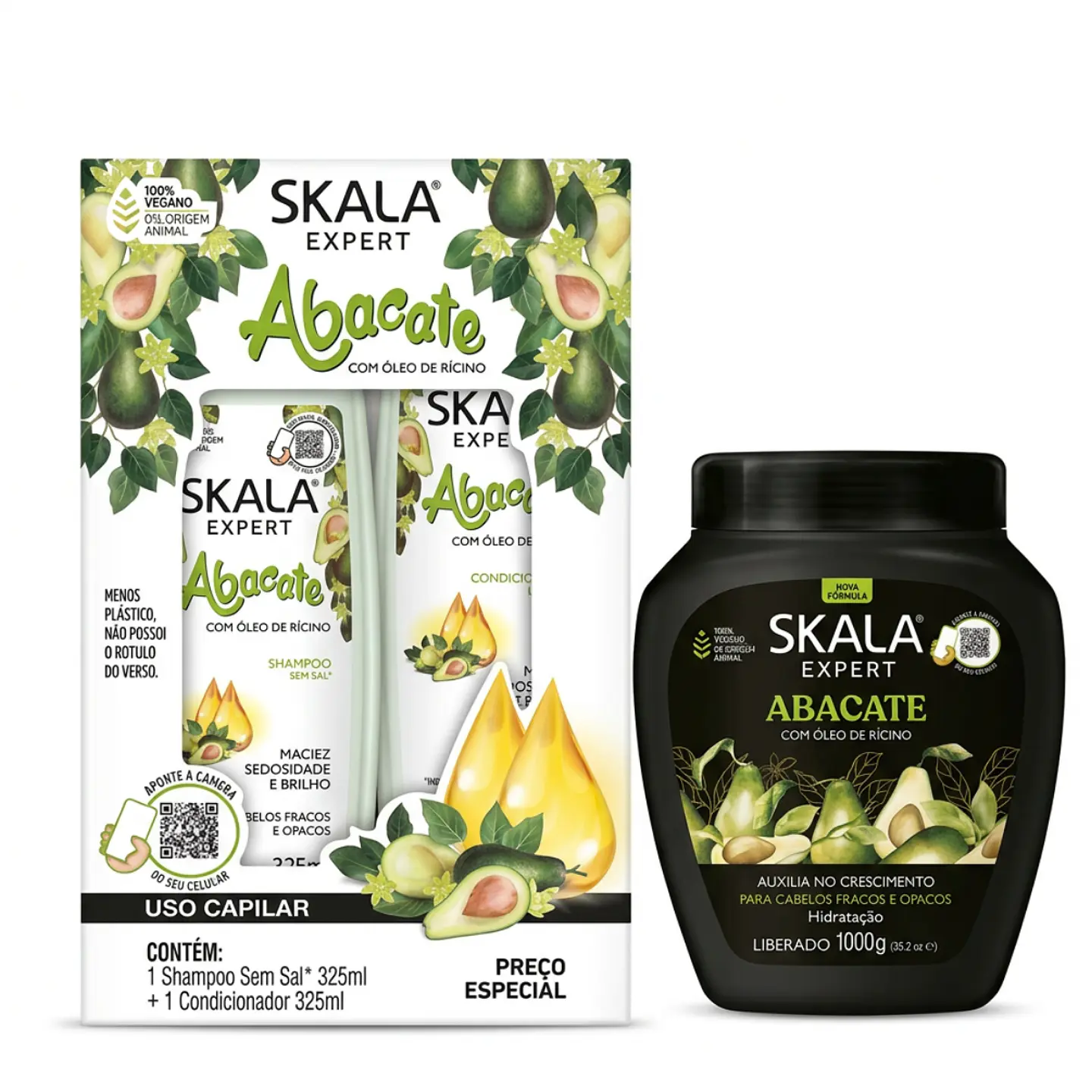 Pack Shampoo + Acondicionador y Mascarilla Capilar Abacate 1