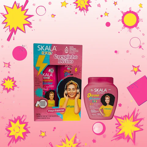 Kit Shampoo y Acondicionador + Crema de Peinar Crespinho Divino