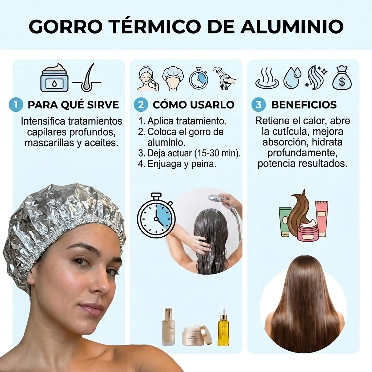 Gorro de Aluminio Para Tratamientos Capilares 9