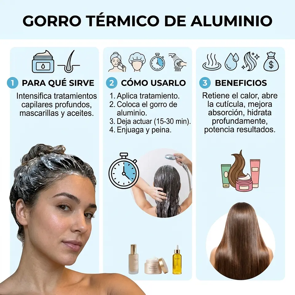 Gorro de Aluminio Para Tratamientos Capilares 10