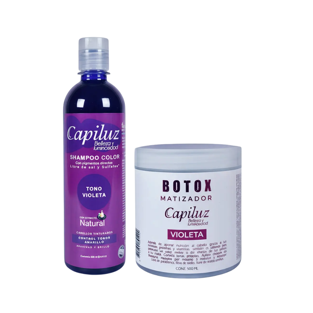 Shampoo + Botox Matizador Capilar Cabello Color violeta